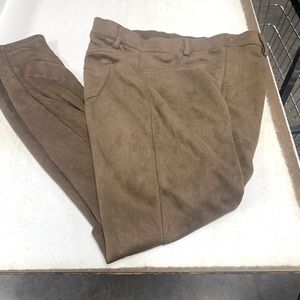 NWOT. Light brown suede skinny pants